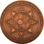 Image of the Dr. Charles H. Townes Supernova Award Medal for the Boy Scouts of America