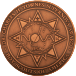Townes-cropped_2 Image of the Dr. Charles H. Townes Supernova Award Medal for the Boy Scouts of America